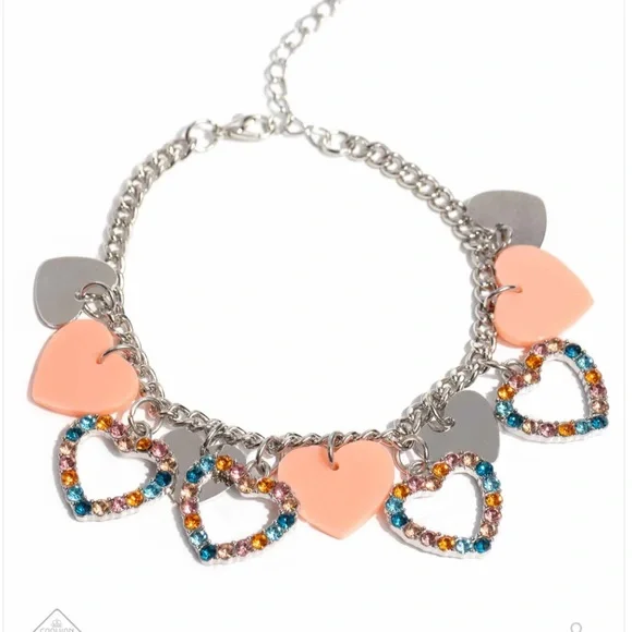 HEART Time - orange - Paparazzi bracelet - Picture 2 of 4